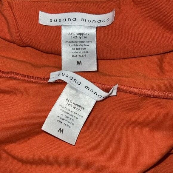 Susana Monaco Pumpkin Orange Spice Bikini Size M - Picture 3 of 3
